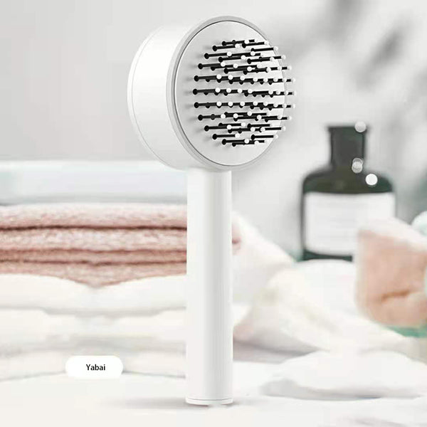 One-Key Self-Cleaning Curly Hair Brush