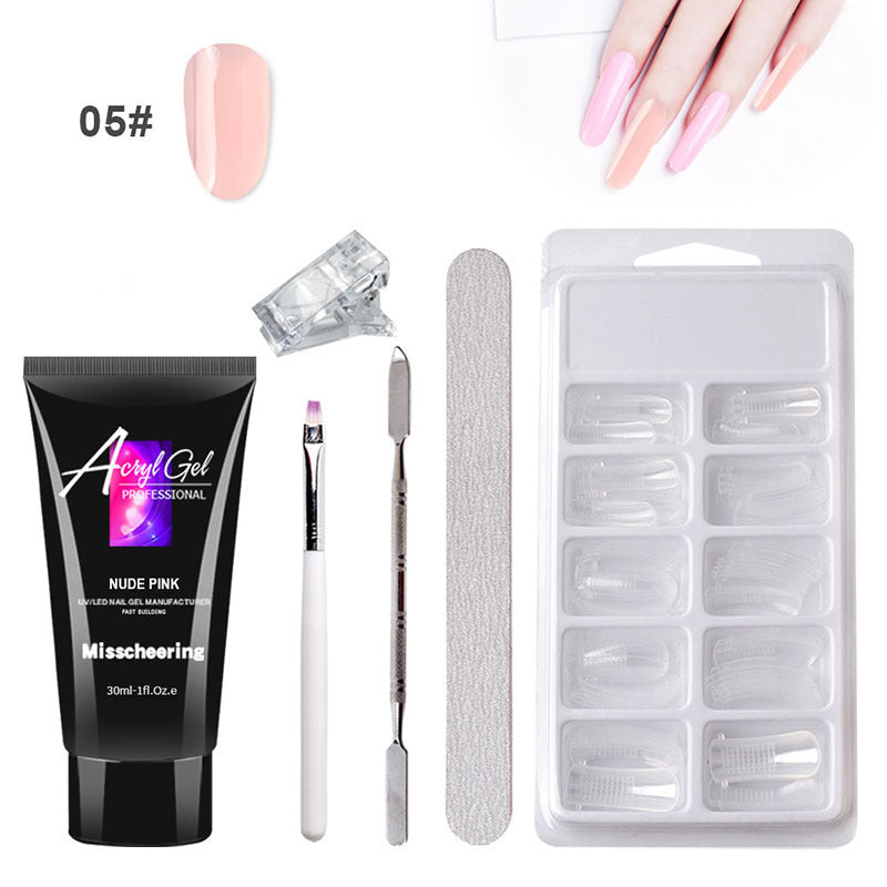 Painless Extension Gel Nail Art Without Paper Holder