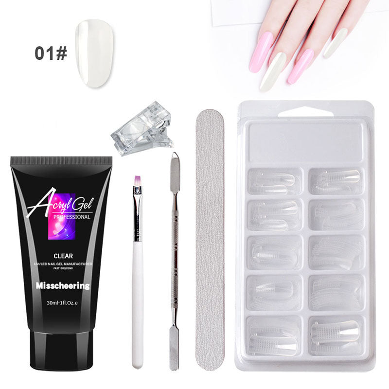 Painless Extension Gel Nail Art Without Paper Holder